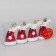 Christmas tree decoration "New Year's cap" (set 4 pcs) cm, 4x7.5 cm, red-white
