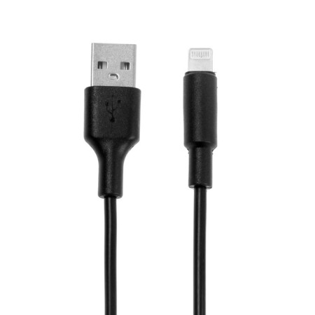 Hoco X25, Lightning cable - USB, 2 A, 1 m, PVC braid, black-1