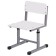 Stool adjustable Polini Kids City "Pupil" 2-6 group, gray-white