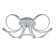 Ceiling chandelier Mantra Knot, Led, 4800lm, 4000k, 220 mm, white color