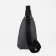 Male sling bag from textiles, gray color