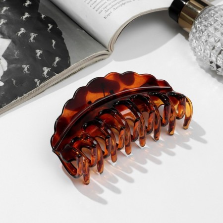 Hair crab "Leopard print" wave, 10 cm, mix