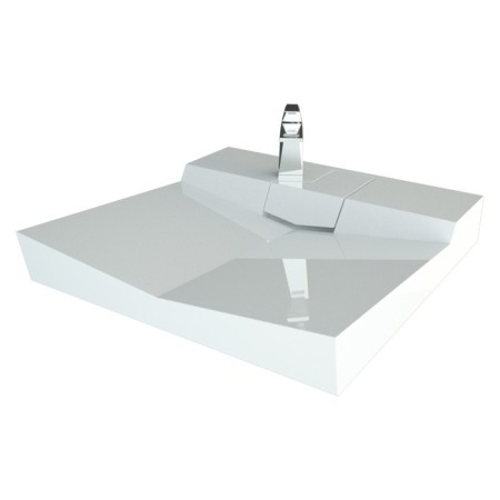 Andrea ONYX sink, suspended, for installation above the washing machine