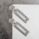 Earrings Metal "Caribbean" long rectangle, color silver