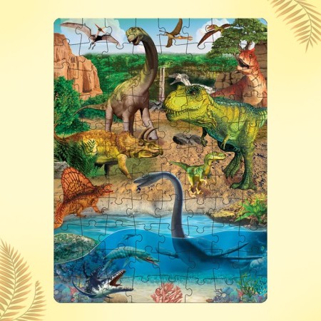 Puzzles luminous "world of dinosaurs", 88 details-4