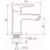 Mixer for the sink RMS SL77BL-001F, single-leaf, black