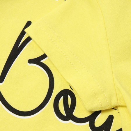 A set for a boy (T -shirt/shorts), yellow/gray color, height 74 cm-2