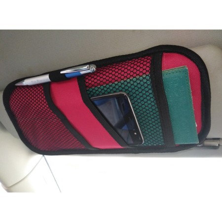 Organizer in the sun visor, Oxford 600, Oliva, 300x140x8 mm-2