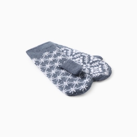 Double female mittens, blue color, river 18-1