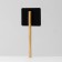 Cretaceous price tag on the leg "flag", 10 pcs. in a set, 0.4 × 8 × 3.5 cm, black color