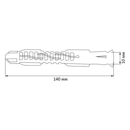 Dowel Gvo "Rosdubeel" RDR, frame, polyamide, secret cuff, 10x140 mm, 50 pcs-5