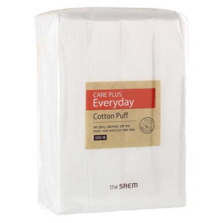 Cosmetic sponge of 100% cotton Care Plus Evedey Cotton Puff, 1200 pcs