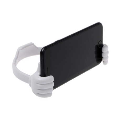 Luazon phone stand, in the form of hands, adjustable width, white-1