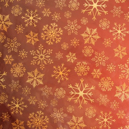 Glossy packaging paper "Red snowflakes", bilateral, 70 x 100 cm-4