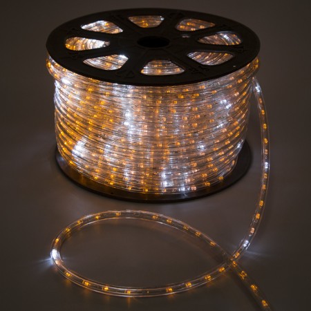 Luazon Lighting Light Light Lighting 13 mm, IP65, 100 m, 36 LED/M, 220 V, 2W, flickering, glow yellow