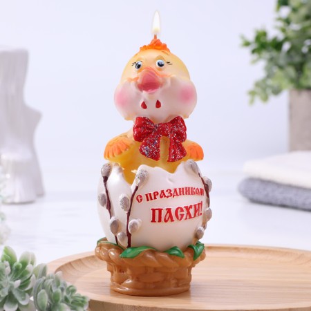 Decorative candle "Easter chicken"
