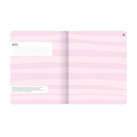 Notebook of 48 sheets in the cage "Berry Torte", covered cardboard, matte lamination Soft Touch, foil, mix-12