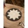 Rug-heading lane round rattan, 30x30x0.5 cm, black and white