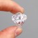 Crystals are plastic decorative, set 45 pcs., Size 1 pc. - 2.5 × 2 cm, the color is transparent