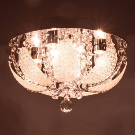 Svetogor chandelier "Zvezda" 4x60W E27 LED lighting chrome 40x40cm-4