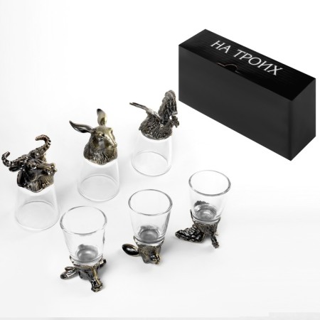 A set of stop-frauds "Rooster, rabbit, bull" 3 pcs, pile 30 ml