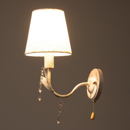 Bra Adele 1HE14 40W white with a golden patina 26x15x26 cm-2