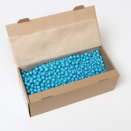 Sprinking confectionery "pearls" blown up rice grains in color glaze, blue, 1.5 kg-1