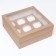 Box for 9 muffins with a window, craft, 25 x 25 x 10 cm