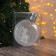 Christmas ball "Snow Forest", batteries, 1 led, white glow