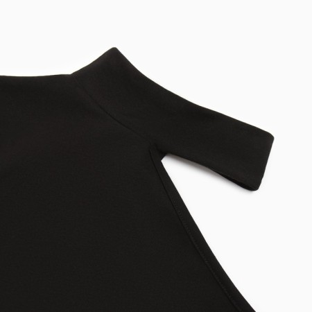 Women's longing on one shoulder Minaku: Basic Line Black Color, size 44-6