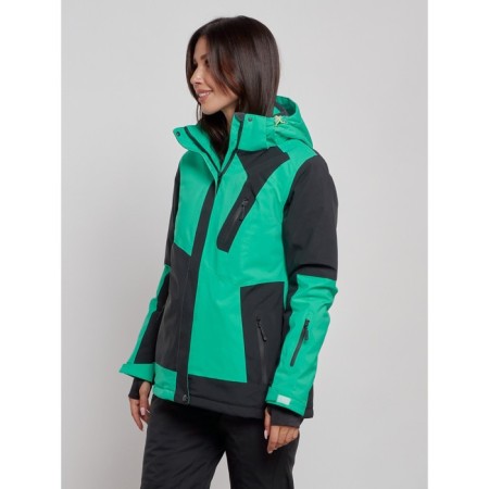 Ski jacket female, size 42, green color-2