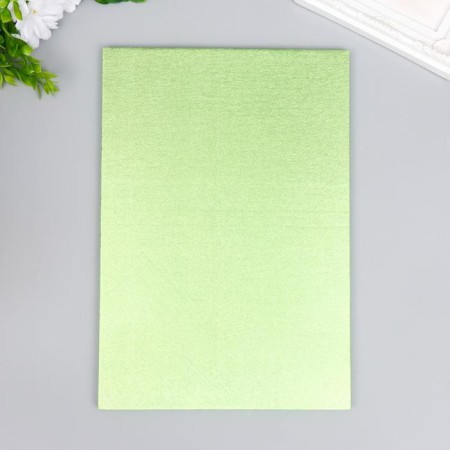 Foamiran metallic "Green Salad" 1.8 mm set 5 sheets 20x30 cm-3