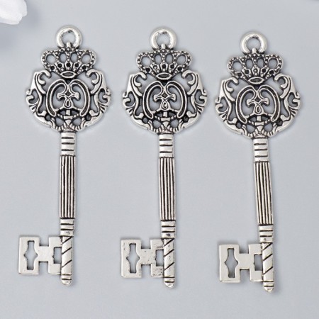 Decor Metal "Openwork key" set 3 pcs 7.5x3 cm