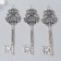 Decor Metal "Openwork key" set 3 pcs 7.5x3 cm