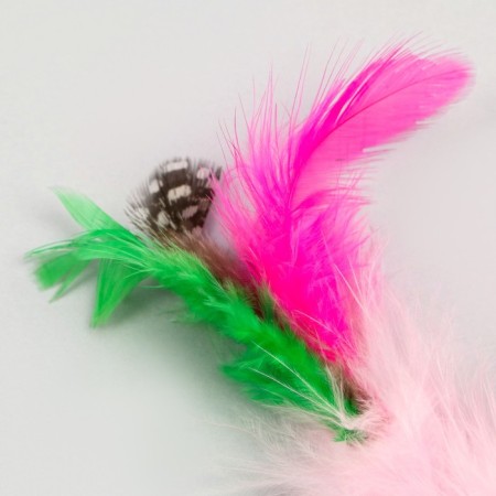 Toy "Ball with a long tail", ball 4.2 cm, pink-3