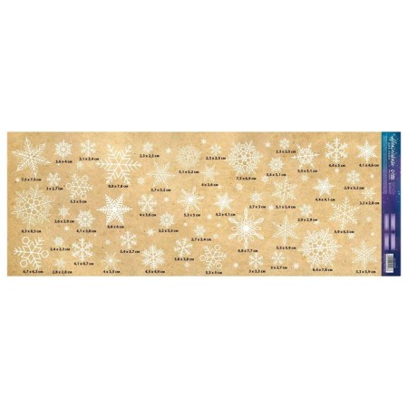 Vinyl stickers on the windows "Snowflakes", reusable, 70 x 25 cm, New Year-3
