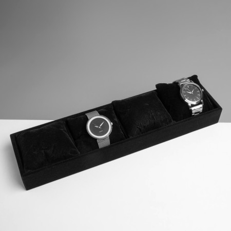 Catch for watches, bracelets, phlock, 4 places, 33 × 8 × 3.5 cm, black color-3