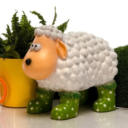 Garden figure "Sheep in boots" 33x66x52cm