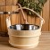 A bathhouse with a stainless insert, 3.7 liters 27x22x21 cm