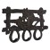 Blumen Haus hanger "Ranch", wall, decorative, 3 hooks, 16x25x3 cm