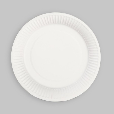 Disposable plate plate plain, orange color-3