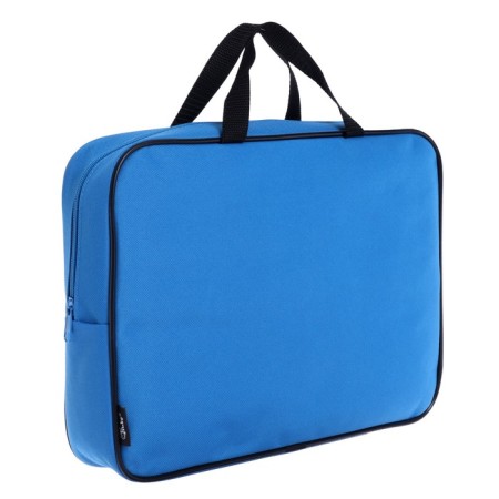 Folder with handles Textile A4, 350 x 265 x 80 mm, PMD 4-42, "Office", Blue/Black (handle)-1
