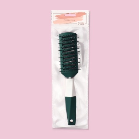 The comb massage, rubberized handle, ventilated, 4.5 × 22.5 cm, green/white color-6