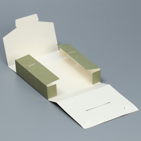 Box a gift folding envelope, packaging, “olive”, 15 x 15 x 4 cm-4