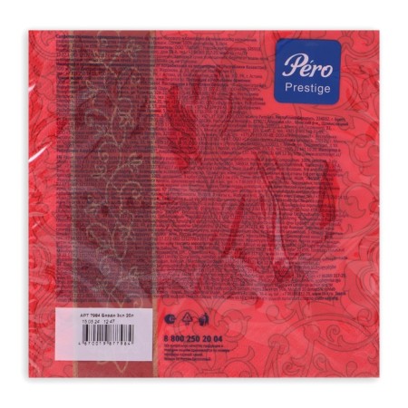 New Year's napkins Paper Pero Prestige Bordeaux, 3 layers, 33x33 cm, 20 pcs-3