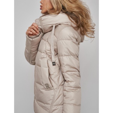 Coat insulated winter female, size 46, color light green-16
