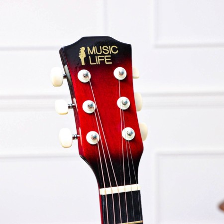 Acoustic guitar Music Life QD-H38Q-JP red, 6 string, 97 cm-1