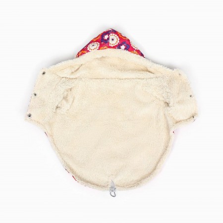 Animal jacket, membrane fabric + claim. fur, size S-8