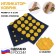 Iplikator-river, the basis of Spanbond, 40 modules, 14 × 32 cm, dark blue/yellow color