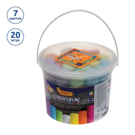 Folk shafts for asphalt 20 pieces, 7 JOVI colors, round, for kids